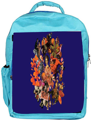 

Snoogg Eco Friendly Canvas Circle Orange Designer Backpack Rucksack School Travel Unisex Casual Canvas Bag Bookbag Satchel 5 L Backpack(Blue)