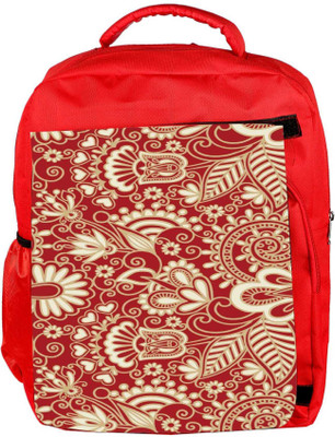 

Snoogg Eco Friendly Canvas Floral Red And White Backpack Rucksack School Travel Unisex Casual Canvas Bag Bookbag Satchel 5 L Backpack(Red)