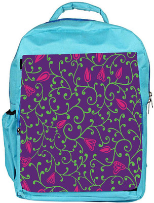 

Snoogg Eco Friendly Canvas Green Branches Designer Backpack Rucksack School Travel Unisex Casual Canvas Bag Bookbag Satchel 5 L Backpack(Blue)