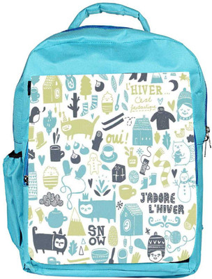 

Snoogg Eco Friendly Canvas Lifestyle Pattern 2562 Backpack Rucksack School Travel Unisex Casual Canvas Bag Bookbag Satchel 5 L Backpack(Blue)