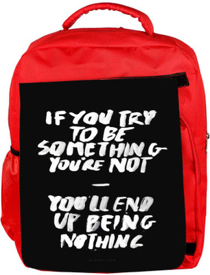 

Snoogg Eco Friendly Canvas Something You Must Be Backpack Rucksack School Travel Unisex Casual Canvas Bag Bookbag Satchel 5 L Backpack(Red)