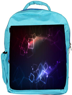 

Snoogg Eco Friendly Canvas Crystal Squares Designer Backpack Rucksack School Travel Unisex Casual Canvas Bag Bookbag Satchel 5 L Backpack(Blue)