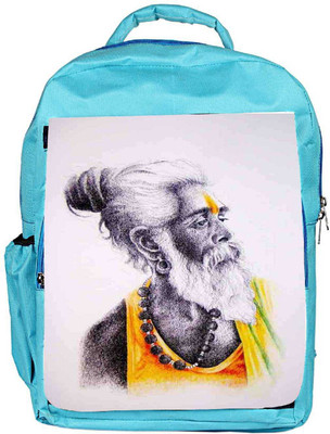 

Snoogg Eco Friendly Canvas Sadhu Yellow 2783 Backpack Rucksack School Travel Unisex Casual Canvas Bag Bookbag Satchel 5 L Backpack(Blue)