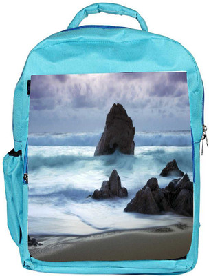 

Snoogg Eco Friendly Canvas Beach View Designer Backpack Rucksack School Travel Unisex Casual Canvas Bag Bookbag Satchel 5 L Backpack(Blue)