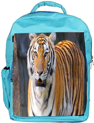 

Snoogg Eco Friendly Canvas Tiger Roar Designer Backpack Rucksack School Travel Unisex Casual Canvas Bag Bookbag Satchel 5 L Backpack(Blue)