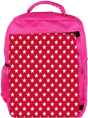 

Snoogg Eco Friendly Canvas White Stars Red Pattern Designer Backpack Rucksack School Travel Unisex Casual Canvas Bag Bookbag Satchel 5 L Backpack(Pink)