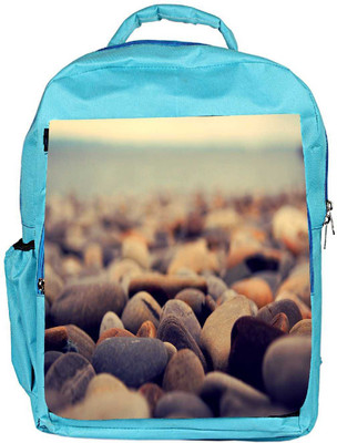 

Snoogg Eco Friendly Canvas Stones Near The Sea Designer Backpack Rucksack School Travel Unisex Casual Canvas Bag Bookbag Satchel 5 L Backpack(Blue)