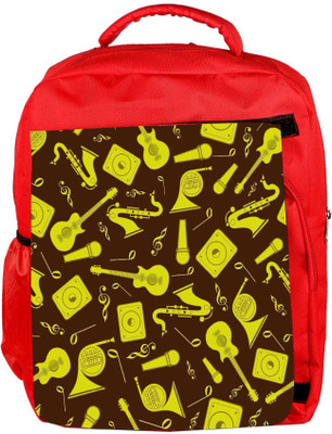 

Snoogg Eco Friendly Canvas Yellow Music Set Designer Backpack Rucksack School Travel Unisex Casual Canvas Bag Bookbag Satchel 5 L Backpack(Red)