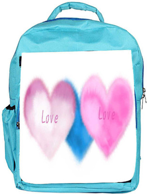 

Snoogg Eco Friendly Canvas Pink Love Designer Backpack Rucksack School Travel Unisex Casual Canvas Bag Bookbag Satchel 5 L Backpack(Blue)