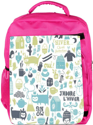 

Snoogg Eco Friendly Canvas Lifestyle Pattern 2562 Backpack Rucksack School Travel Unisex Casual Canvas Bag Bookbag Satchel 5 L Backpack(Pink)