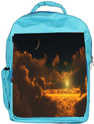 

Snoogg Eco Friendly Canvas Cloudy View Designer Backpack Rucksack School Travel Unisex Casual Canvas Bag Bookbag Satchel 5 L Backpack(Blue)