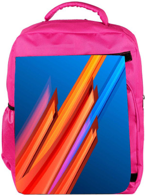 

Snoogg Eco Friendly Canvas Orange And Blue Design Designer Backpack Rucksack School Travel Unisex Casual Canvas Bag Bookbag Satchel 5 L Backpack(Pink)