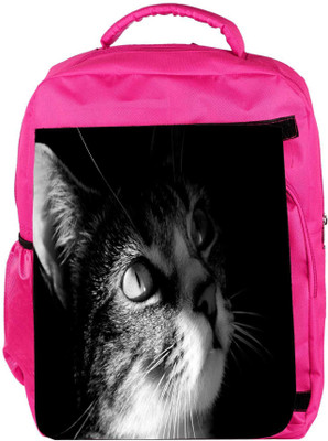 

Snoogg Eco Friendly Canvas Black White Animals Designer Backpack Rucksack School Travel Unisex Casual Canvas Bag Bookbag Satchel 5 L Backpack(Pink)