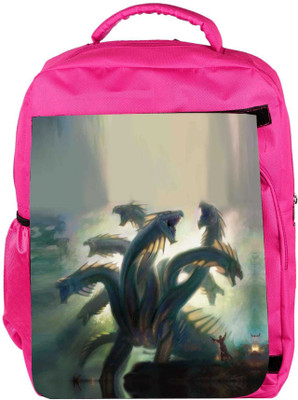 

Snoogg Eco Friendly Canvas Multi Head Dragons Backpack Rucksack School Travel Unisex Casual Canvas Bag Bookbag Satchel 5 L Backpack(Pink)