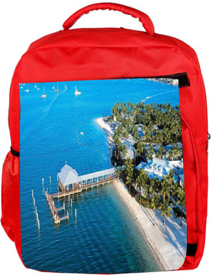 

Snoogg Eco Friendly Canvas Blue Beach Designer Backpack Rucksack School Travel Unisex Casual Canvas Bag Bookbag Satchel 5 L Backpack(Red)