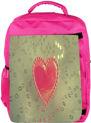 

Snoogg Eco Friendly Canvas Small Heart Designer Backpack Rucksack School Travel Unisex Casual Canvas Bag Bookbag Satchel 5 L Backpack(Pink)
