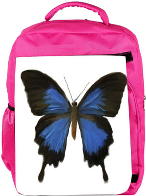 

Snoogg Eco Friendly Canvas Digital Painting Of A Butterfly Backpack Rucksack School Travel Unisex Casual Canvas Bag Bookbag Satchel 5 L Backpack(Pink)