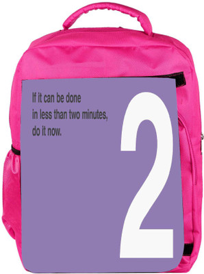 

Snoogg Eco Friendly Canvas Do It Now Designer Backpack Rucksack School Travel Unisex Casual Canvas Bag Bookbag Satchel 5 L Backpack(Pink)