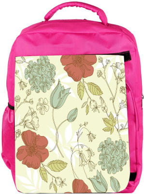 

Snoogg Eco Friendly Canvas Red Flower Pattern Designer Backpack Rucksack School Travel Unisex Casual Canvas Bag Bookbag Satchel 5 L Backpack(Pink)