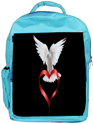 

Snoogg Eco Friendly Canvas Peace Of Heart Designer Backpack Rucksack School Travel Unisex Casual Canvas Bag Bookbag Satchel 5 L Backpack(Blue)