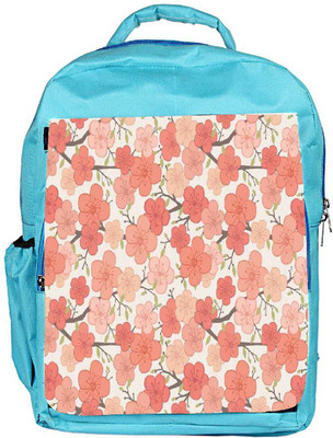 

Snoogg Eco Friendly Canvas Pink Flower Pattern Backpack Rucksack School Travel Unisex Casual Canvas Bag Bookbag Satchel 5 L Backpack(Blue)