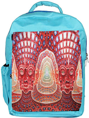 

Snoogg Eco Friendly Canvas Fractal Face Designer Backpack Rucksack School Travel Unisex Casual Canvas Bag Bookbag Satchel 5 L Backpack(Blue)