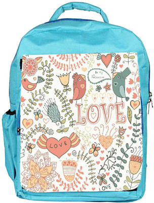 

Snoogg Eco Friendly Canvas Love Colorful Birds Designer Backpack Rucksack School Travel Unisex Casual Canvas Bag Bookbag Satchel 5 L Backpack(Blue)