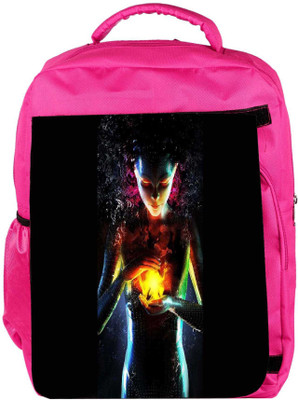 

Snoogg Eco Friendly Canvas Magic Lady Backpack Rucksack School Travel Unisex Casual Canvas Bag Bookbag Satchel 5 L Backpack(Pink)
