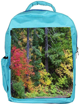 

Snoogg Eco Friendly Canvas Autumn Forest Background Backpack Rucksack School Travel Unisex Casual Canvas Bag Bookbag Satchel 5 L Backpack(Blue)