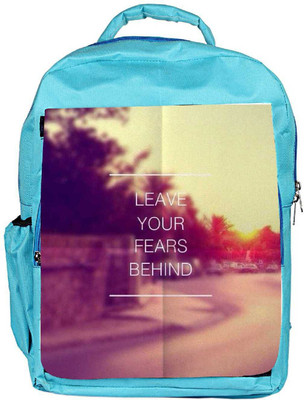 

Snoogg Eco Friendly Canvas Leave Your Fears Behind Backpack Rucksack School Travel Unisex Casual Canvas Bag Bookbag Satchel 5 L Backpack(Blue)