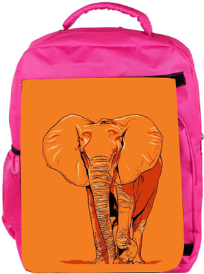 

Snoogg Eco Friendly Canvas Orange Mamoth 2475 Backpack Rucksack School Travel Unisex Casual Canvas Bag Bookbag Satchel 5 L Backpack(Pink)