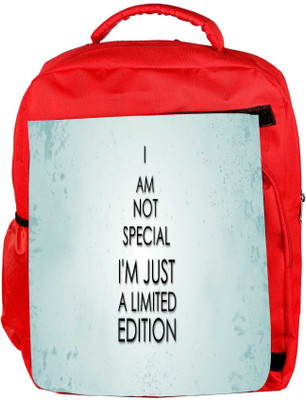 

Snoogg Eco Friendly Canvas I Am Not Special Designer Backpack Rucksack School Travel Unisex Casual Canvas Bag Bookbag Satchel 5 L Backpack(Red)