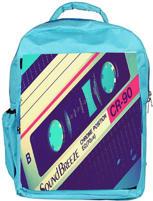 

Snoogg Eco Friendly Canvas Vintage Casettes Backpack Rucksack School Travel Unisex Casual Canvas Bag Bookbag Satchel 5 L Backpack(Blue)
