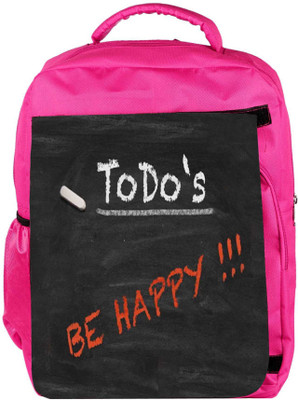 

Snoogg Eco Friendly Canvas Todo Happy Graphic 2803 Backpack Rucksack School Travel Unisex Casual Canvas Bag Bookbag Satchel 5 L Backpack(Pink)