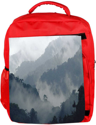 

Snoogg Eco Friendly Canvas Smoky View Designer Backpack Rucksack School Travel Unisex Casual Canvas Bag Bookbag Satchel 5 L Backpack(Red)