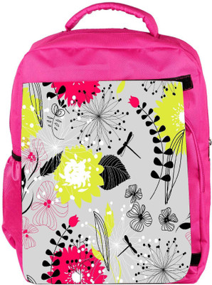 

Snoogg Eco Friendly Canvas Retro Floral Seamless Background Backpack Rucksack School Travel Unisex Casual Canvas Bag Bookbag Satchel 5 L Backpack(Pink)