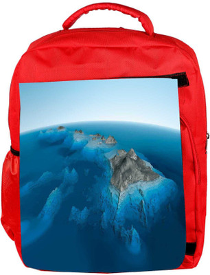 

Snoogg Eco Friendly Canvas Blue Water Sea Designer Backpack Rucksack School Travel Unisex Casual Canvas Bag Bookbag Satchel 5 L Backpack(Red)