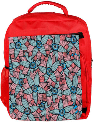 

Snoogg Eco Friendly Canvas Abstract Floral Background Backpack Rucksack School Travel Unisex Casual Canvas Bag Bookbag Satchel 5 L Backpack(Red)