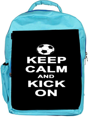 

Snoogg Eco Friendly Canvas Keep Calm And Kick On Backpack Rucksack School Travel Unisex Casual Canvas Bag Bookbag Satchel 5 L Backpack(Blue)
