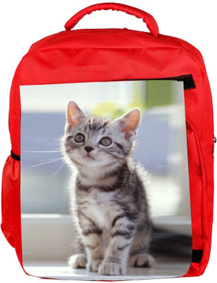 

Snoogg Eco Friendly Canvas Lover Kitty Backpack Rucksack School Travel Unisex Casual Canvas Bag Bookbag Satchel 5 L Backpack(Red)