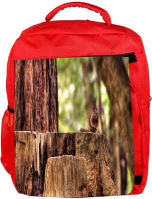 

Snoogg Eco Friendly Canvas Squariril On Wood Designer Backpack Rucksack School Travel Unisex Casual Canvas Bag Bookbag Satchel 5 L Backpack(Red)