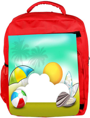 

Snoogg Eco Friendly Canvas Abstract Summer Background Backpack Rucksack School Travel Unisex Casual Canvas Bag Bookbag Satchel 5 L Backpack(Red)