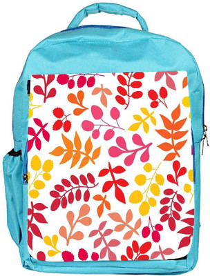 

Snoogg Eco Friendly Canvas Colorful Leaves Designer Backpack Rucksack School Travel Unisex Casual Canvas Bag Bookbag Satchel 5 L Backpack(Blue)
