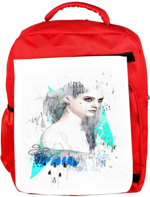 

Snoogg Eco Friendly Canvas Angry Girl Backpack Rucksack School Travel Unisex Casual Canvas Bag Bookbag Satchel 5 L Backpack(Red)