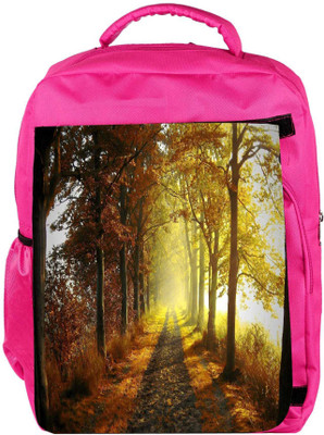 

Snoogg Eco Friendly Canvas Alone Path In Forest Designer Backpack Rucksack School Travel Unisex Casual Canvas Bag Bookbag Satchel 5 L Backpack(Pink)