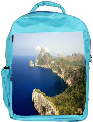 

Snoogg Eco Friendly Canvas Blue Water Mountain Designer Backpack Rucksack School Travel Unisex Casual Canvas Bag Bookbag Satchel 5 L Backpack(Blue)