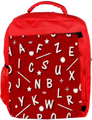 

Snoogg Eco Friendly Canvas White Alphabets Red Designer Backpack Rucksack School Travel Unisex Casual Canvas Bag Bookbag Satchel 5 L Backpack(Red)