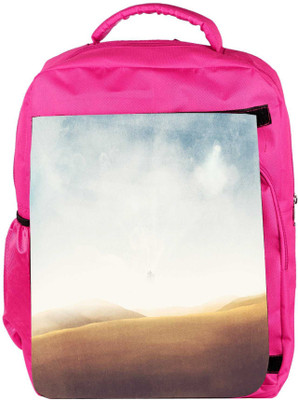 

Snoogg Eco Friendly Canvas Desert Vintage Designer Backpack Rucksack School Travel Unisex Casual Canvas Bag Bookbag Satchel 5 L Backpack(Pink)