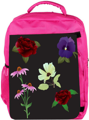 

Snoogg Eco Friendly Canvas Vector Flowers Backpack Rucksack School Travel Unisex Casual Canvas Bag Bookbag Satchel 5 L Backpack(Pink)