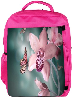 

Snoogg Eco Friendly Canvas Pink Flower And Butterfly Designer Backpack Rucksack School Travel Unisex Casual Canvas Bag Bookbag Satchel 5 L Backpack(Pink)